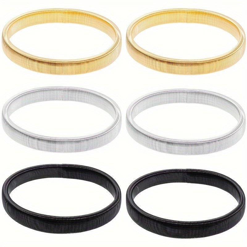 Six-Pack Iron Arm Bands for Men and Women Non-Slip Shirt Sleeve Holders