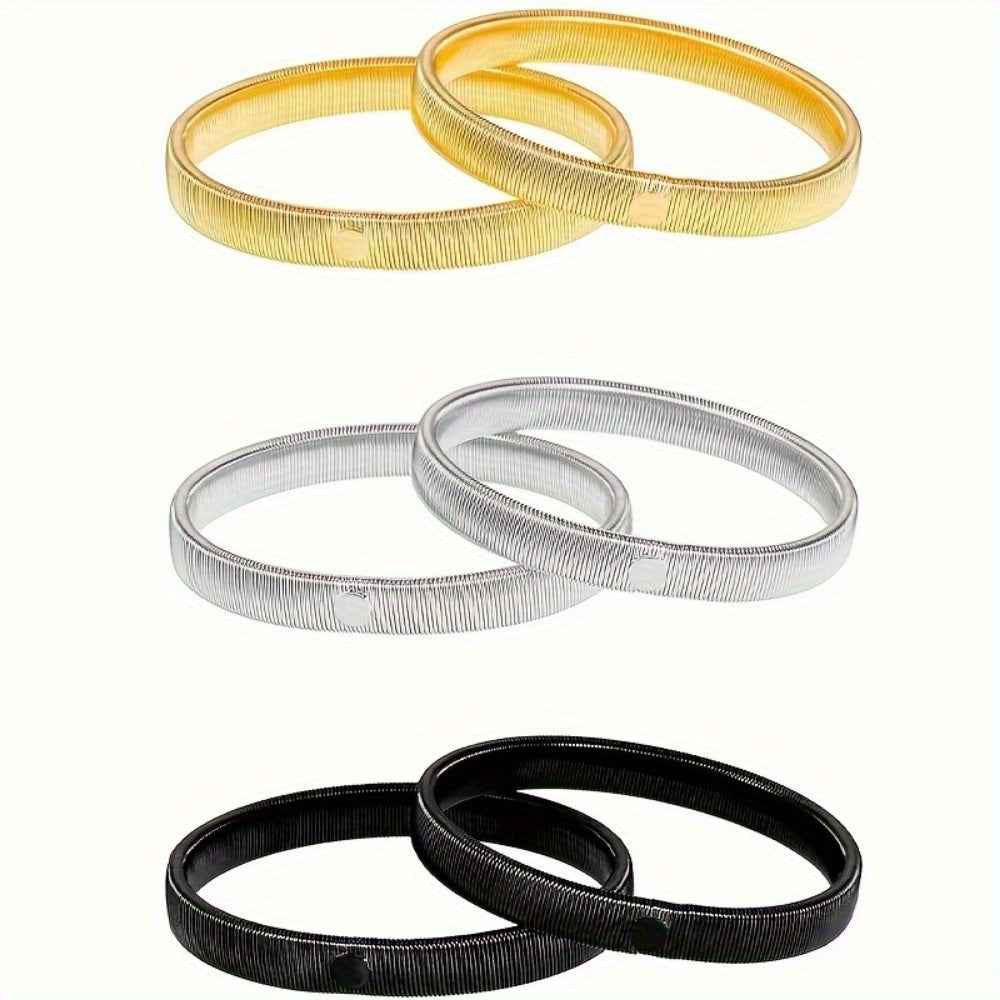 Six-Pack Iron Arm Bands for Men and Women Non-Slip Shirt Sleeve Holders