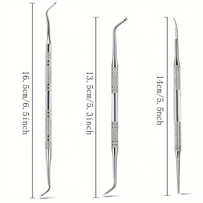 3 предмета нержавеющая сталь набор инструментов для вросших ногтей педикюр инструменты для ухода за ногтями