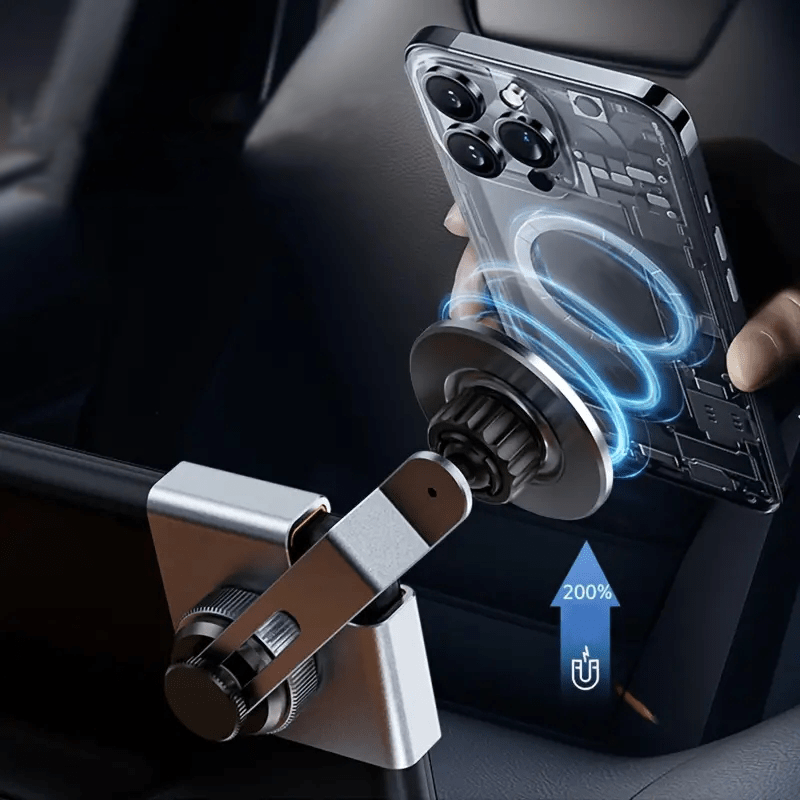 Aluminum Alloy Magnetic Phone Mount for Tesla Model 3 and Y Secure Grip Adjustable