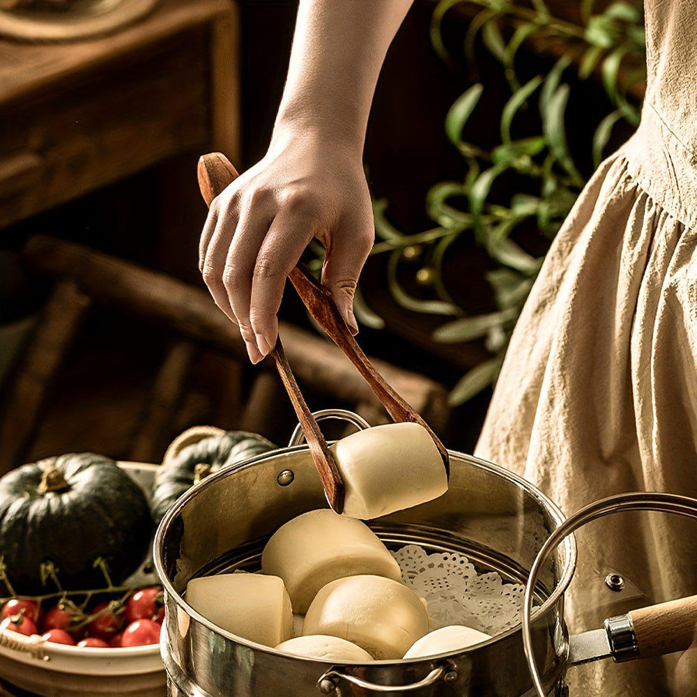 Bamboo Food Tongs High-Temperature Resistant for Grilling Cooking Serving