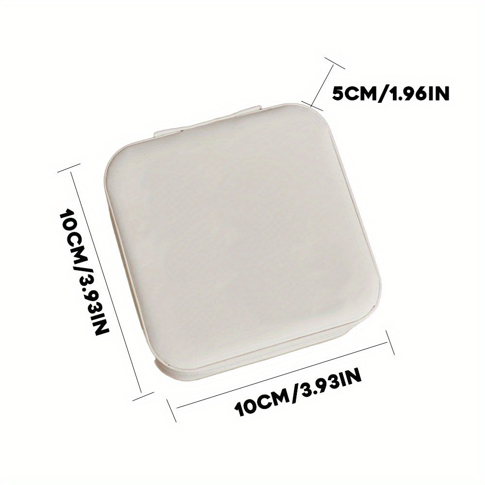 Yuqori sifatli sun'iy charm bilan sayohat uchun zargarlik qutisi, shaxsiy nom va tug'ilgan oy gul dizayni bilan, zippers bilan yopiladi, kuyovlar va onalar uchun sovg'a