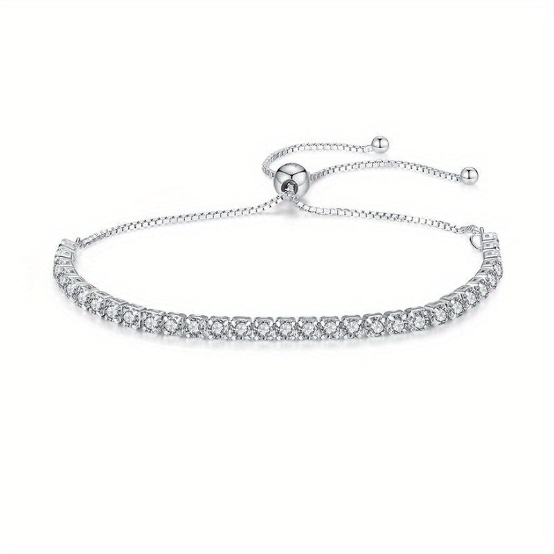 15ct Moissanite Tennis Bracelet for Women Silver Jewelry Gift for Her
