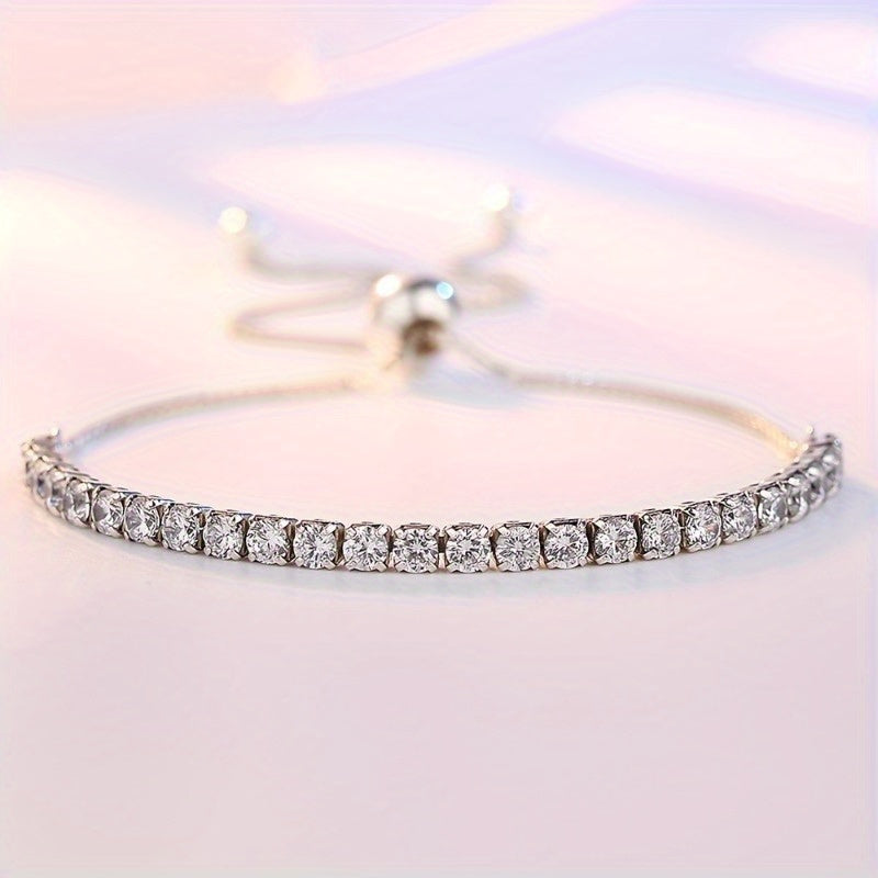 15ct Moissanite Tennis Bracelet for Women Silver Jewelry Gift for Her