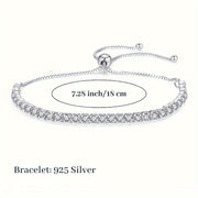 15ct Moissanite Tennis Bracelet for Women Silver Jewelry Gift for Her