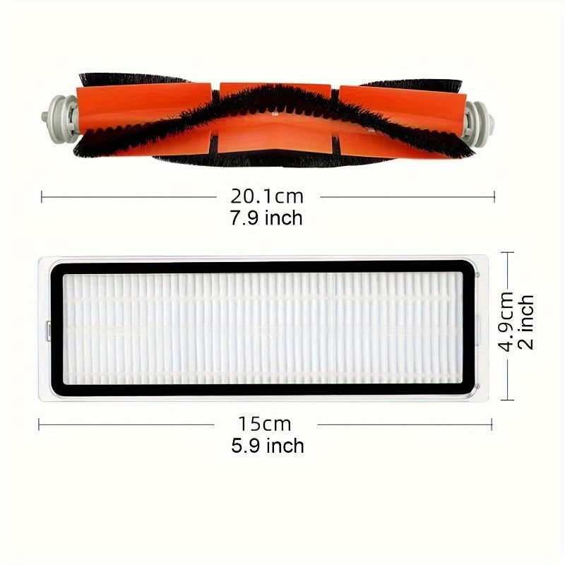 Robot changyutgich uchun 14 ta qismlik changyutgich aksessuarlar to'plami, cho'tkalar, filtrlash, mop