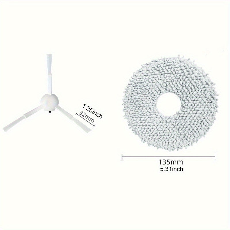 Robot changyutgich uchun 14 ta qismlik changyutgich aksessuarlar to'plami, cho'tkalar, filtrlash, mop