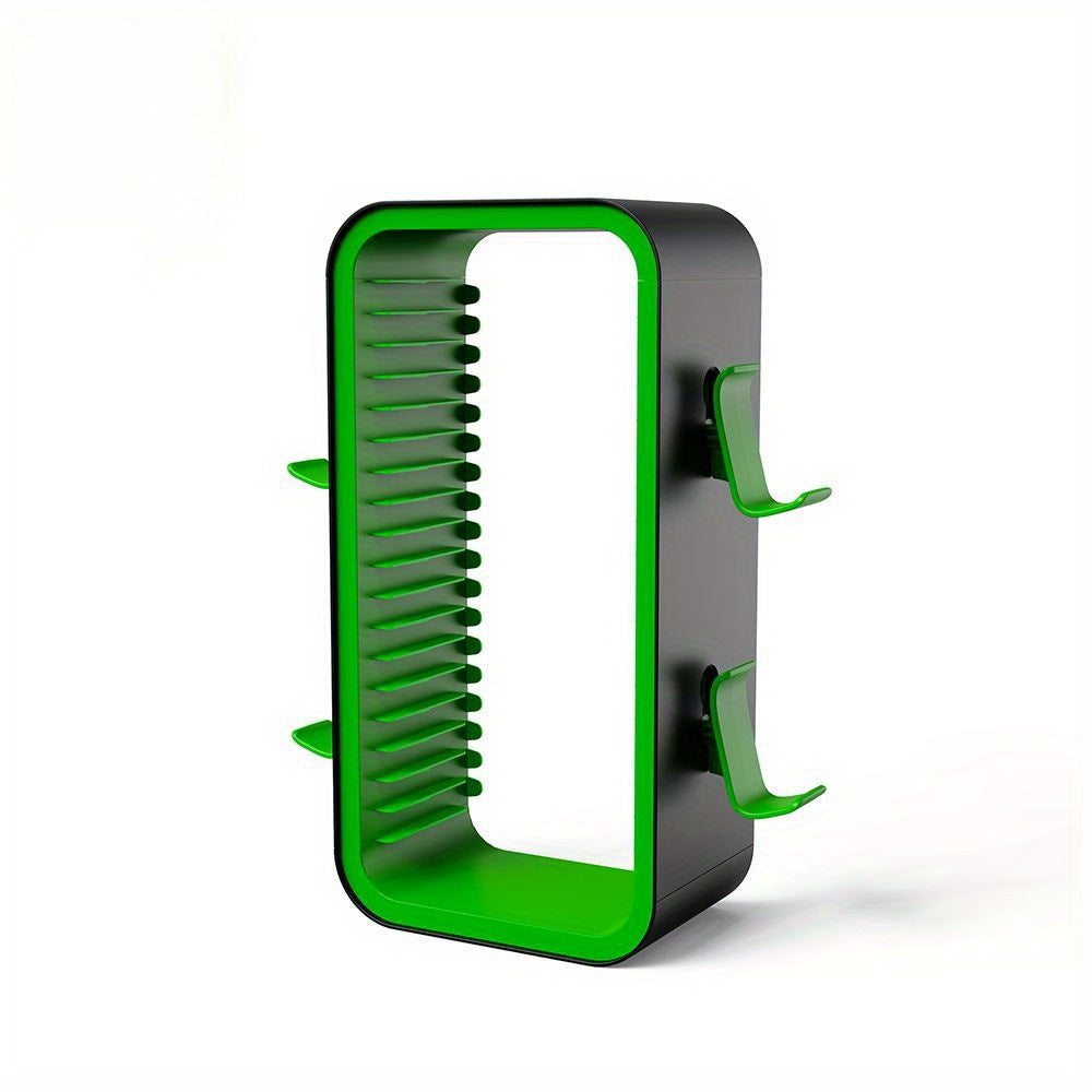 Game Storage Stand for PS5 PS4 Switch Xbox Holds 18 Discs 4 Controllers