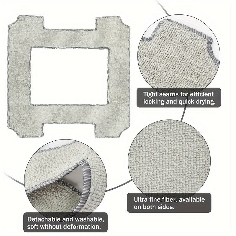Set of 10 Reusable Microfiber Cleaning Pads for Window Vacuums Floor Attachments