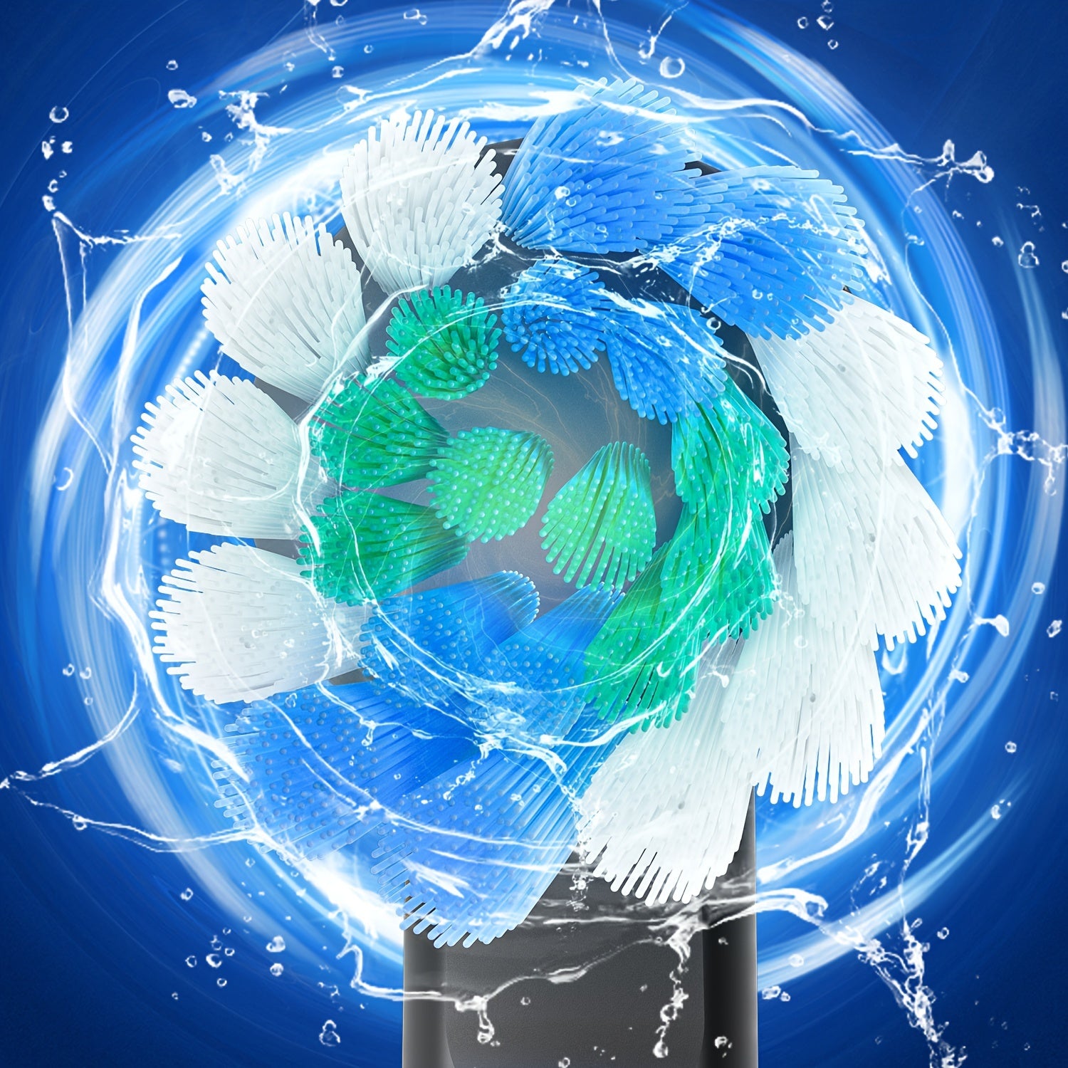 8 ta almashtiriladigan bosh va sayohat qutisi bilan elektr tish cho'tkasi