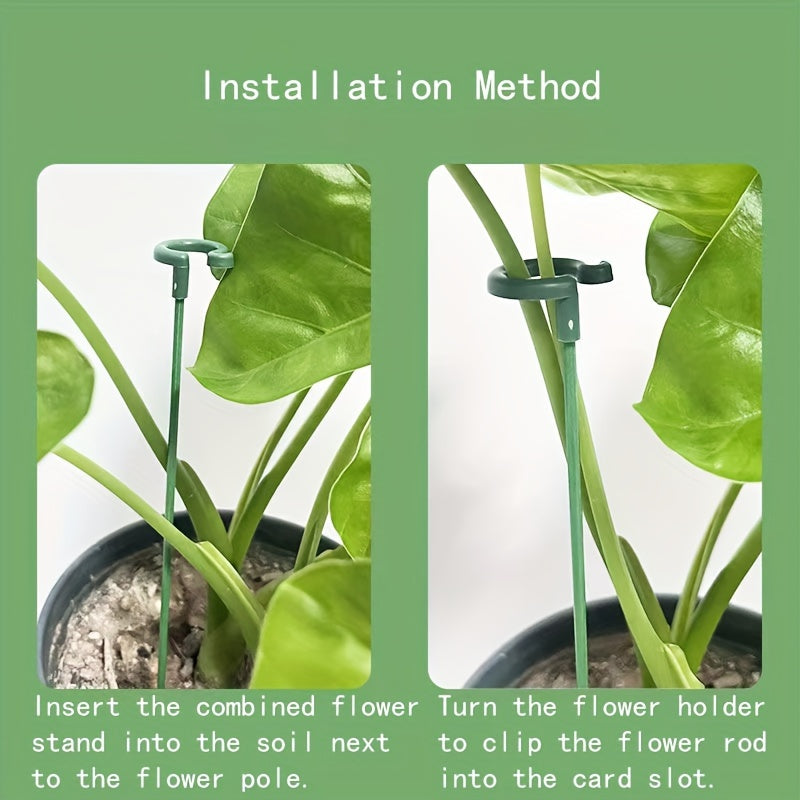 10-Pack Green Plastic and Fiberglass Plant Support Stakes for Indoor Flowers