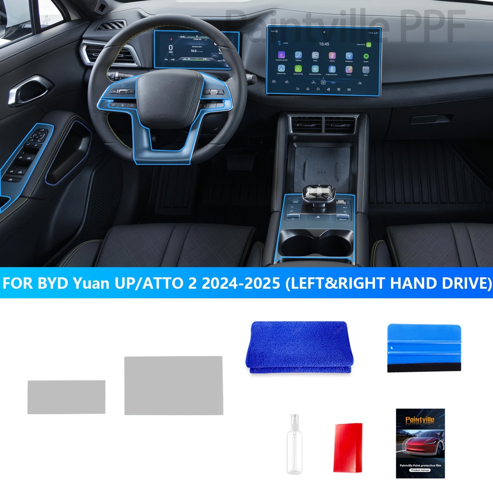 Glossy TPU Navigation Display Film for Car Interior Scratch-Resistant Easy to Install