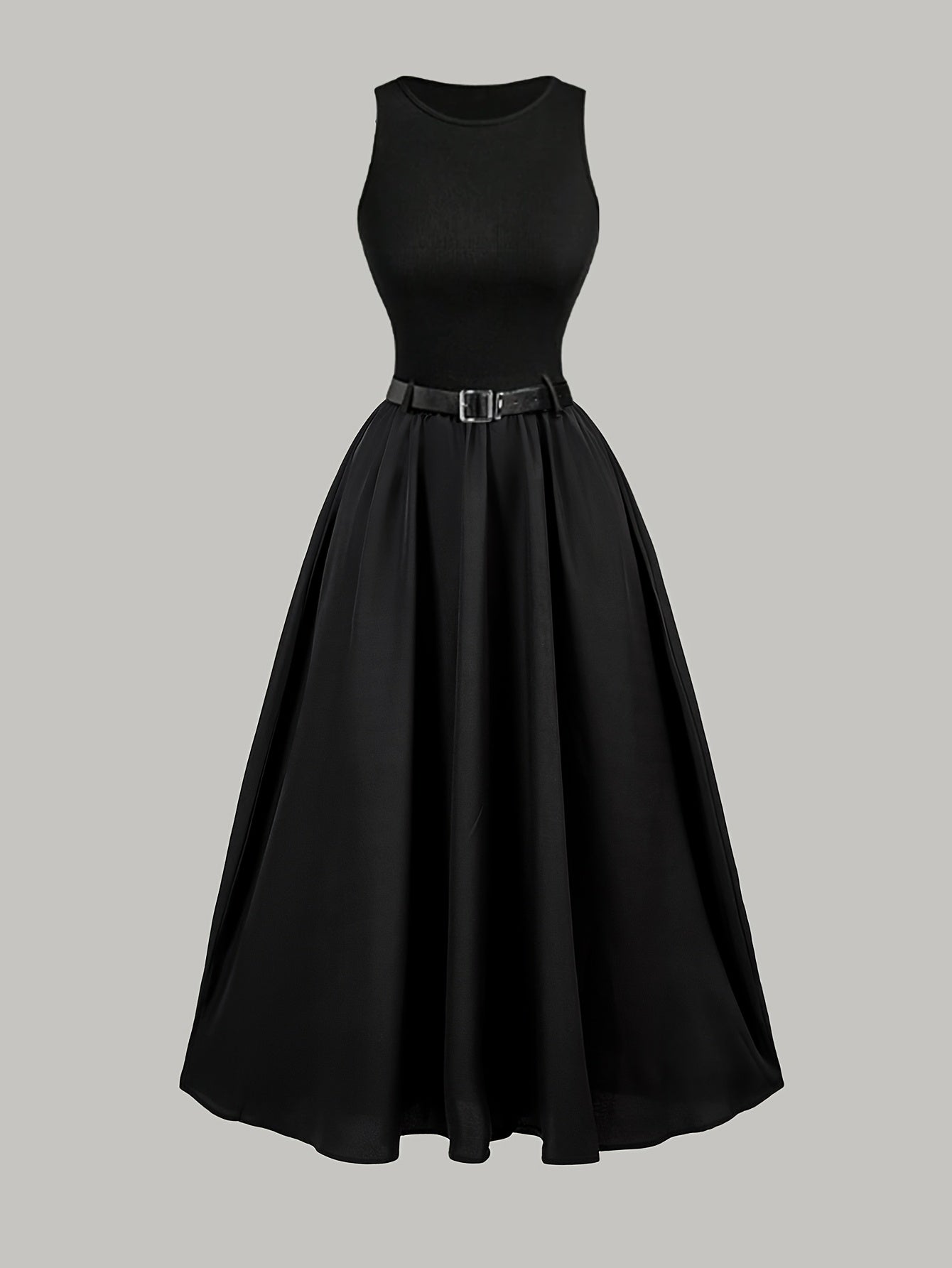 Yevropa va Amerika tez modaiga e'tibor bering, ayollar uchun bir rangli yengsiz yozgi ko'ylaklar.