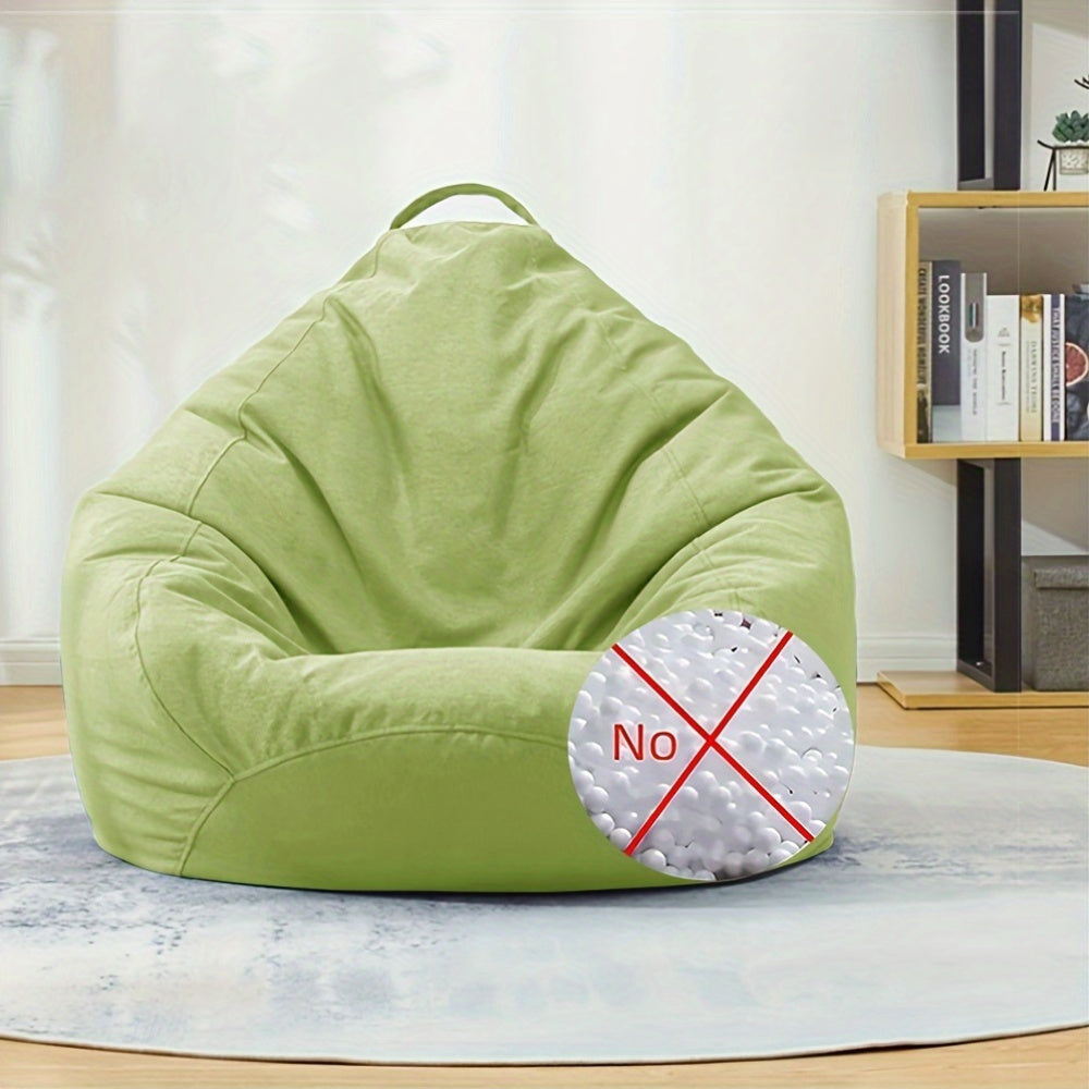 Art Deco Linen Bean Bag Chair Cover with Handles Soft Durable Fabric for Living Room