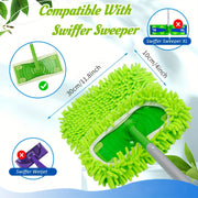 Set of 4 Microfiber Mop Pads Reusable Washable for Dry Wet Cleaning