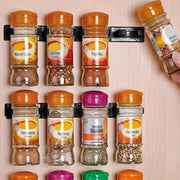 Set of 10 Large Capacity Spice Racks Wall Mounts Kitchen Organizer Plastic