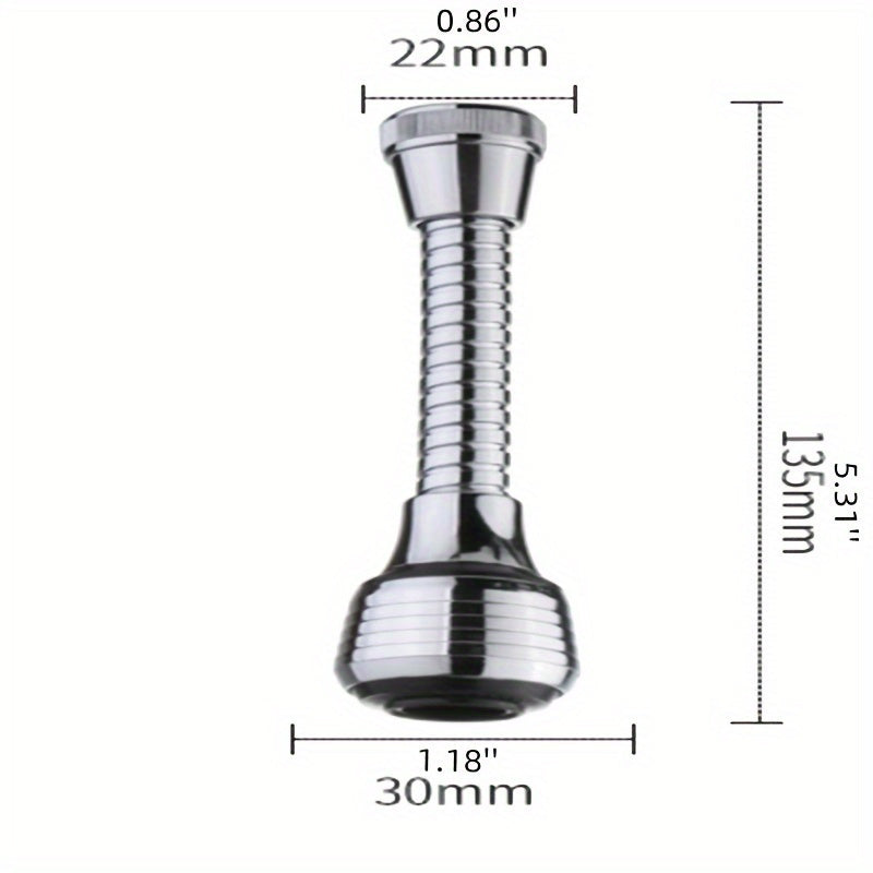 Universal 360° Rotatable Faucet Aerator Water-Saving Tap Extension for Kitchen Bathroom