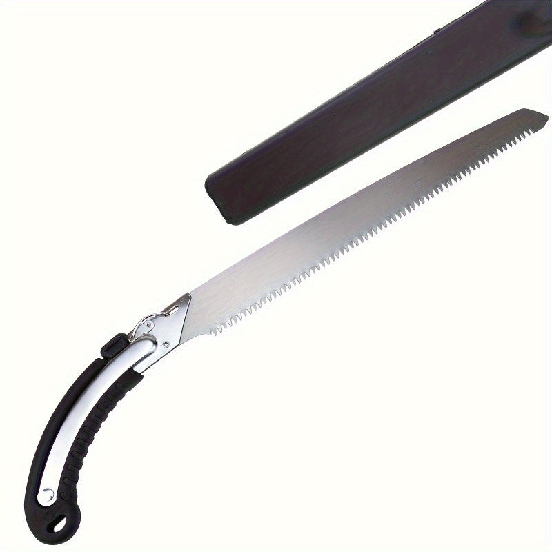 Stainless Steel Hand Saw for Wood Cutting Logging Gardening with Ergonomic Grip