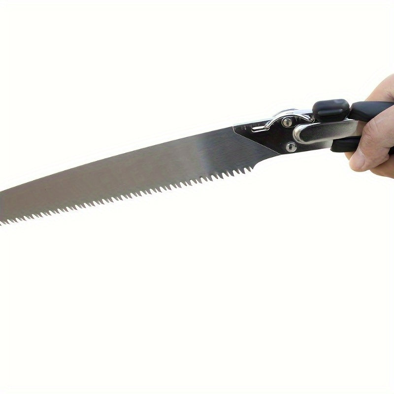 Stainless Steel Hand Saw for Wood Cutting Logging Gardening with Ergonomic Grip