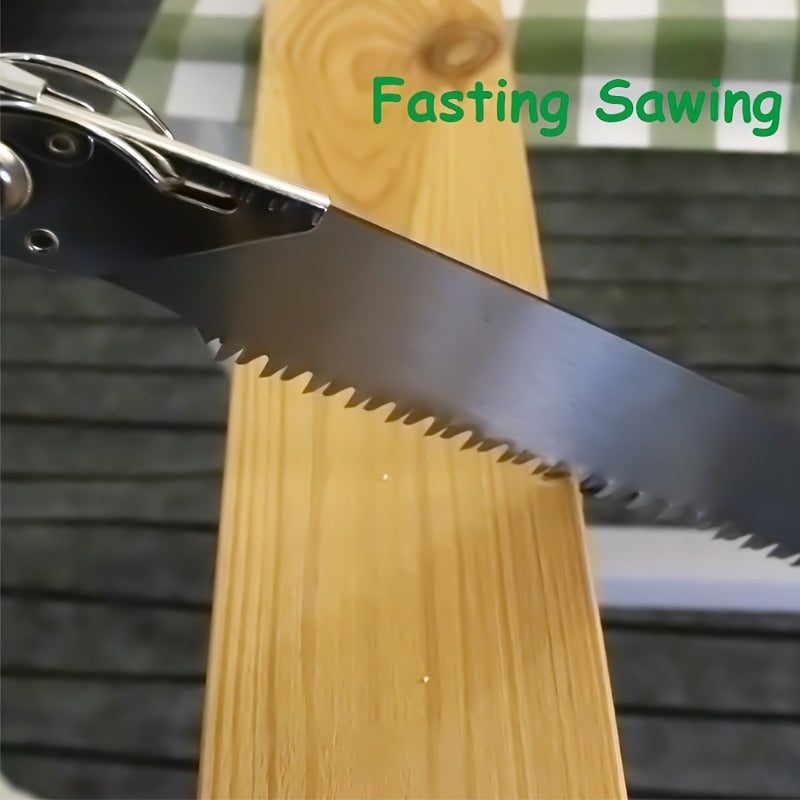 Stainless Steel Hand Saw for Wood Cutting Logging Gardening with Ergonomic Grip