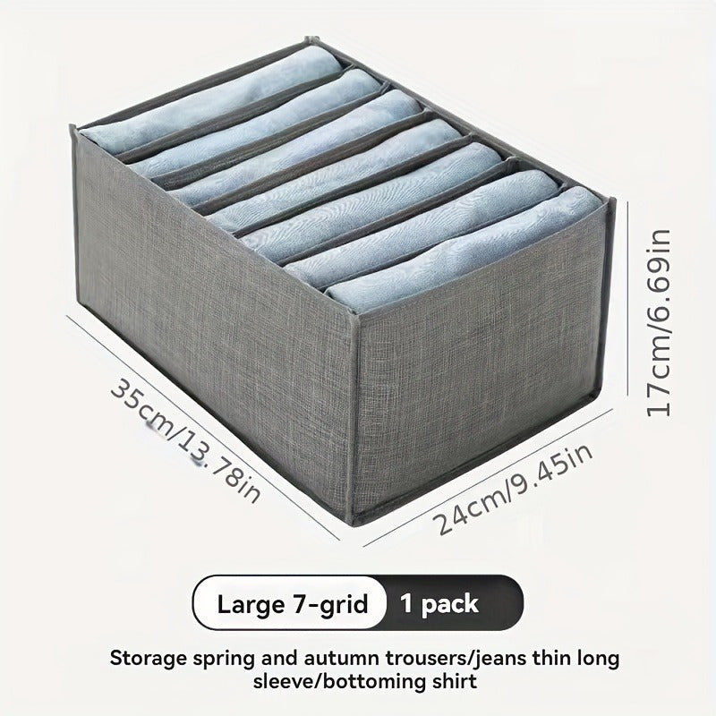 Durable Foldable Clothes Organizer Box for Jeans Underwear Socks Storage Closet Dorm RV