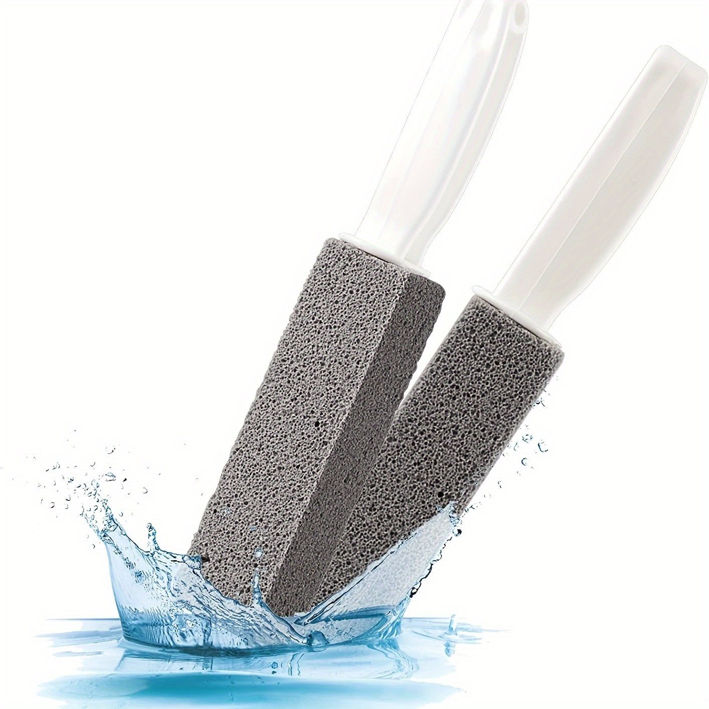 Pumice Stone Toilet Bowl Cleaner - Qulay dizayn, dog', qattiq tosh va zangni oson olib tashlash uchun, plitalar va temirga xavfsiz, har kuni tozalash uchun mukammal, toza oq rang, yuqori sifatli, premium hojatxona tozalagich
