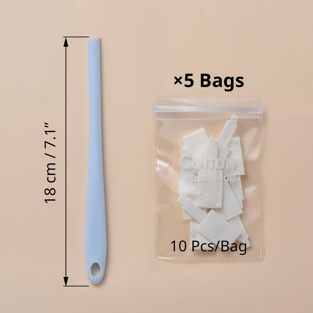 Disposable Toilet Brush Set 1 or 50pcs Long Handle Easy Cleaning Household