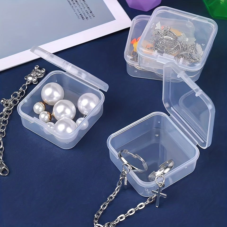 Clear Plastic Storage Containers with Lids for Organizing Small Items Jewelry Beads and Game Pieces