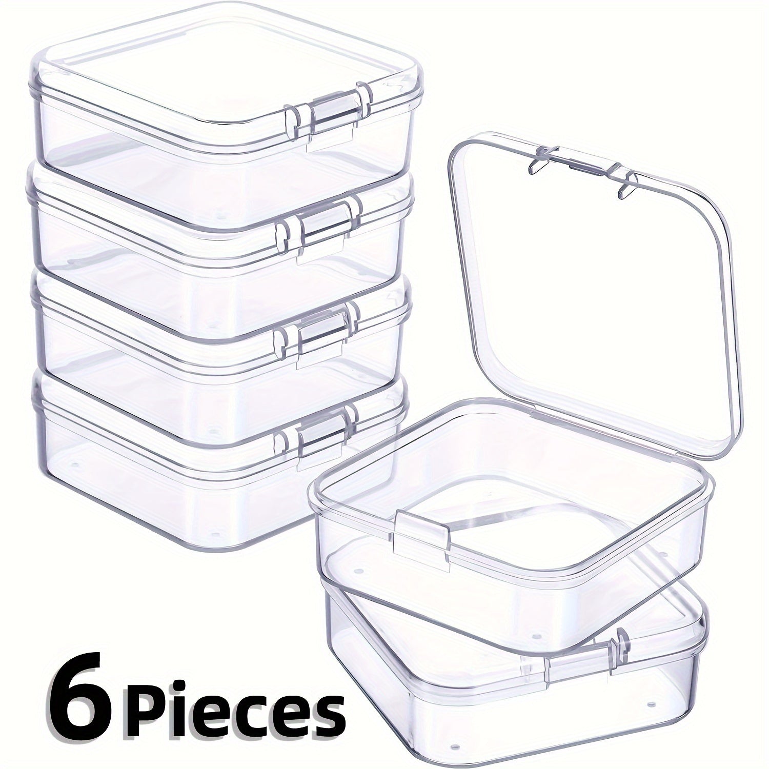 Clear Plastic Storage Containers with Lids for Organizing Small Items Jewelry Beads and Game Pieces