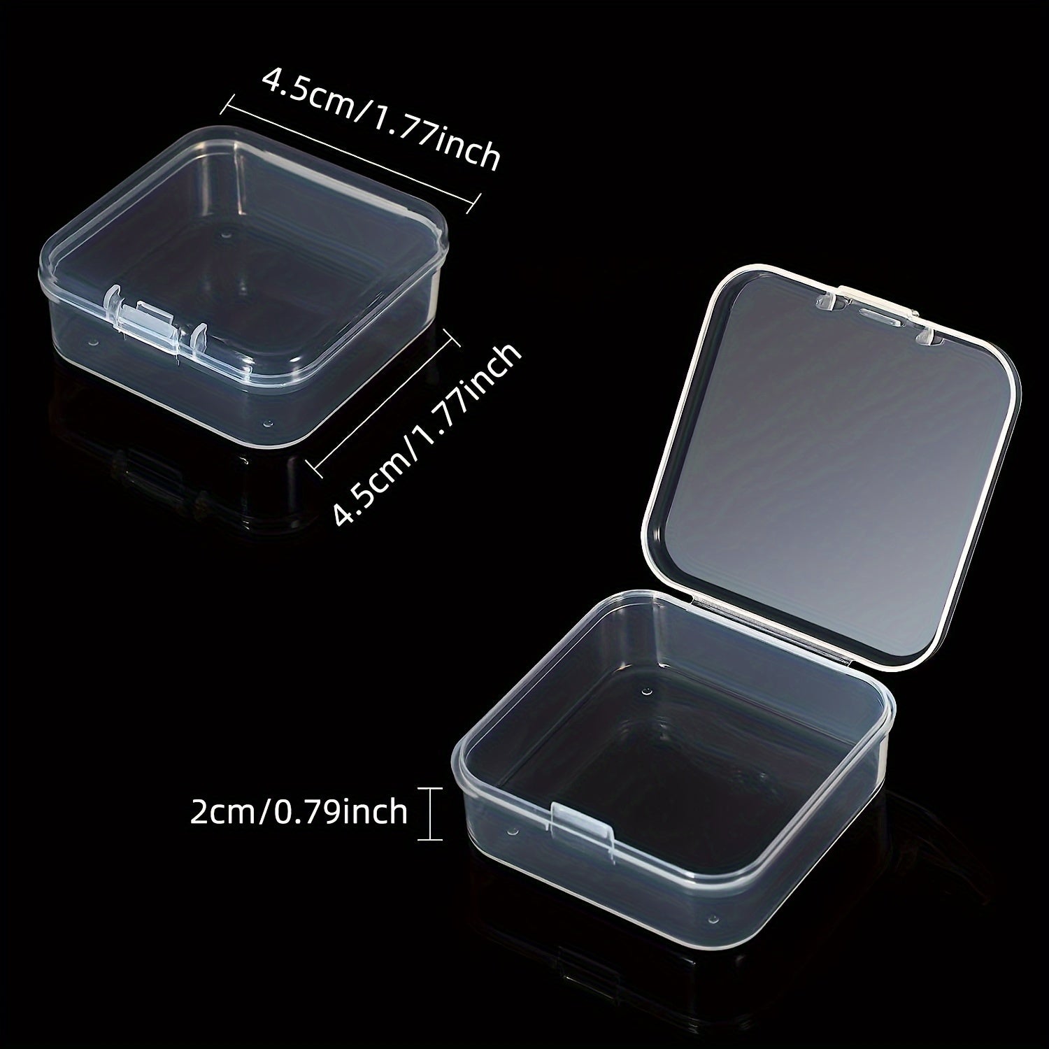 Clear Plastic Storage Containers with Lids for Organizing Small Items Jewelry Beads and Game Pieces