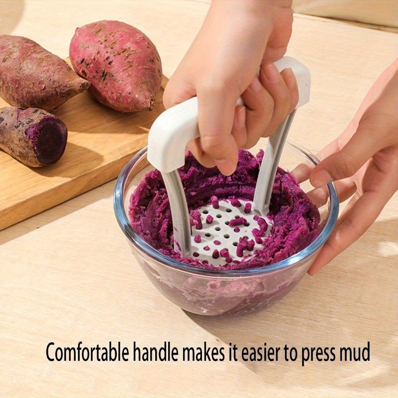 Stainless Steel Potato Masher with Non-Slip Handle Manual Vegetable Mincer
