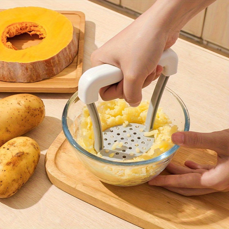 Stainless Steel Potato Masher with Non-Slip Handle Manual Vegetable Mincer
