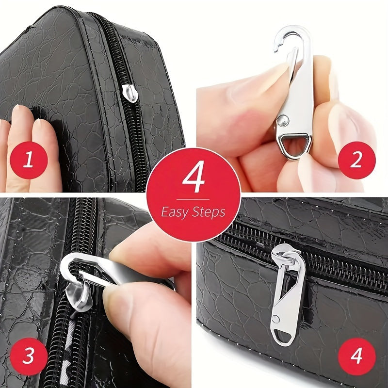 Metal Zipper Pull Lock for Bags and Clothes Removable Repair Accessory