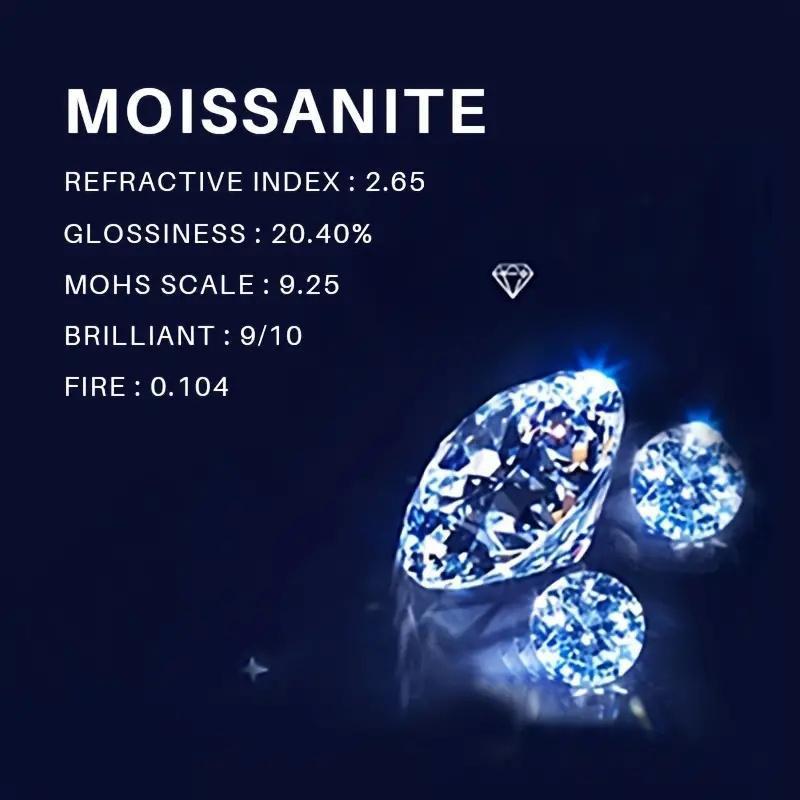 Anillo de compromiso de moissanita en forma de pera de 2ct de plata de ley para bodas y aniversarios