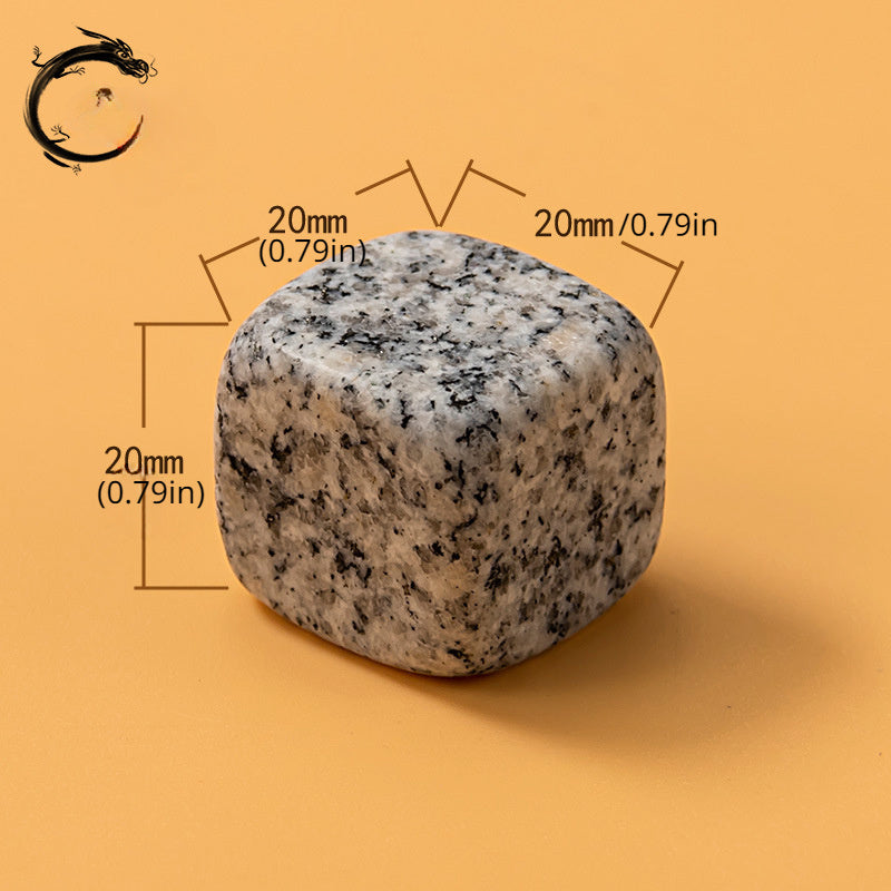 Set of 2/5/10 Obsidian Whiskey Ice Stones Natural Granite Blue-Golden Marble