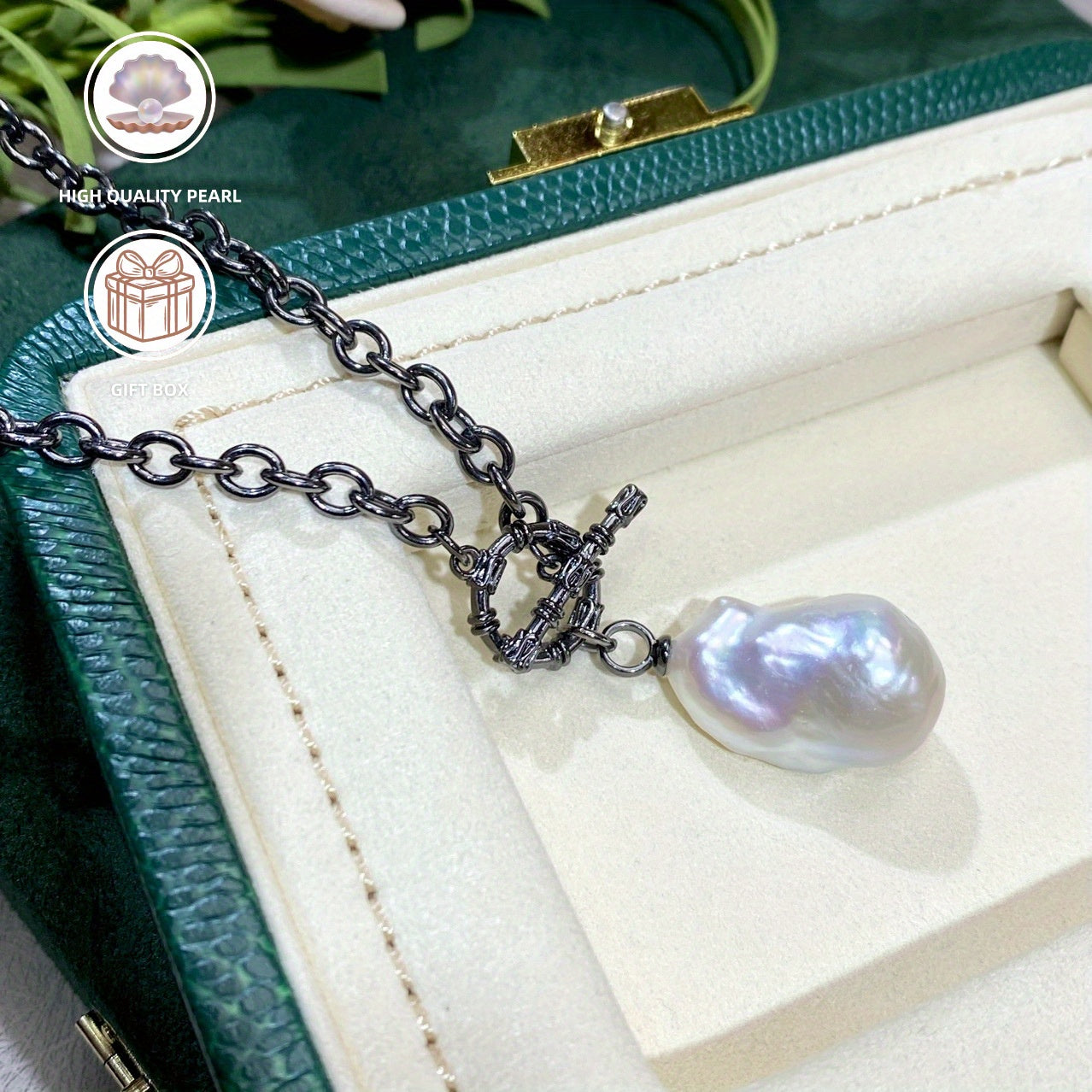 Collar de perlas de agua dulce barrocas con perlas naturales y diseño único para fiestas y regalos