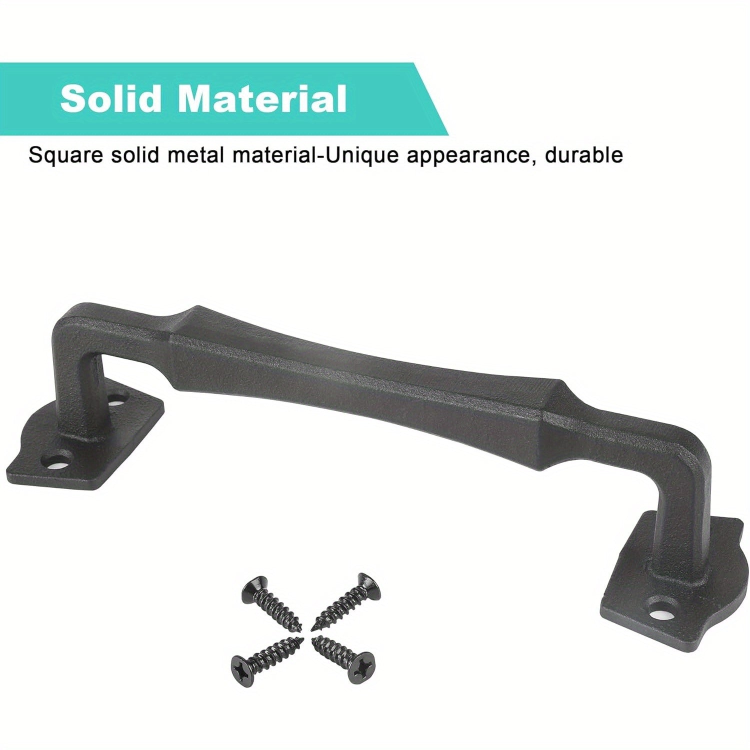 25.4cm Heavy Duty Matte Black Sliding Barn Door Handle for Interior and Exterior Doors