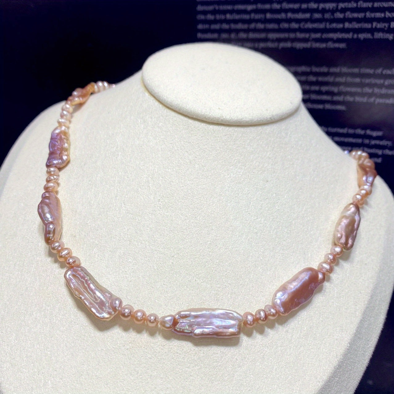 Unique Baroque Freshwater Pearl Bracelet Adjustable Purple Irregular Shapes Gift for Art Lovers