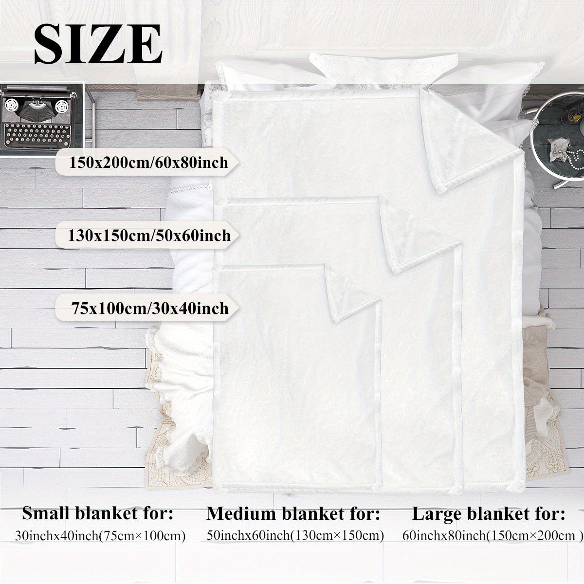 Floral Flannel Blanket with Rose Pattern 100% Polyester Soft Throw Machine Washable