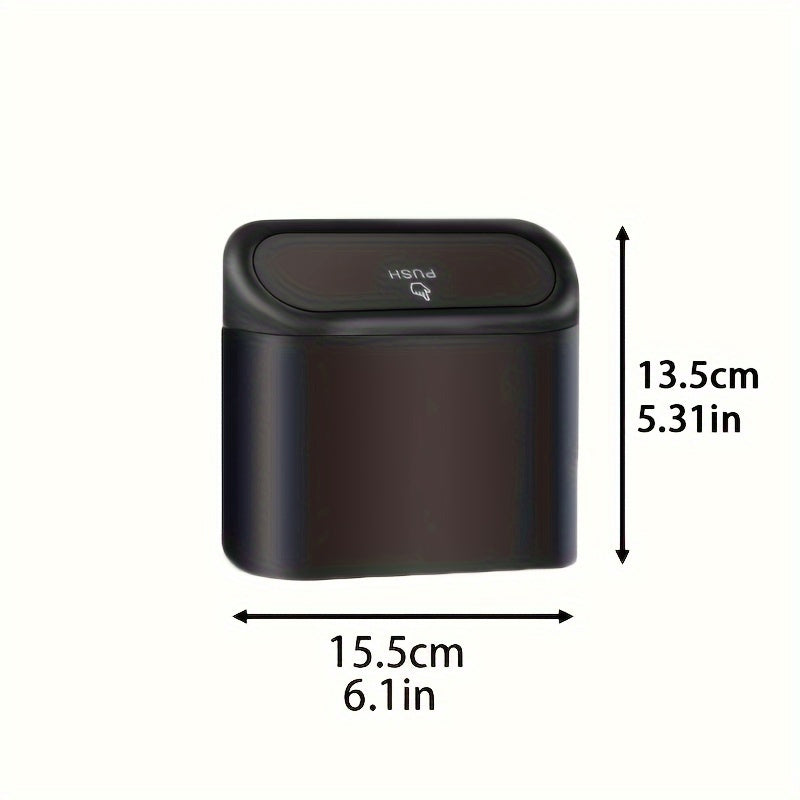 3-Piece Plastic Car Trash Can Set with Garbage Bags and Door Hanger
