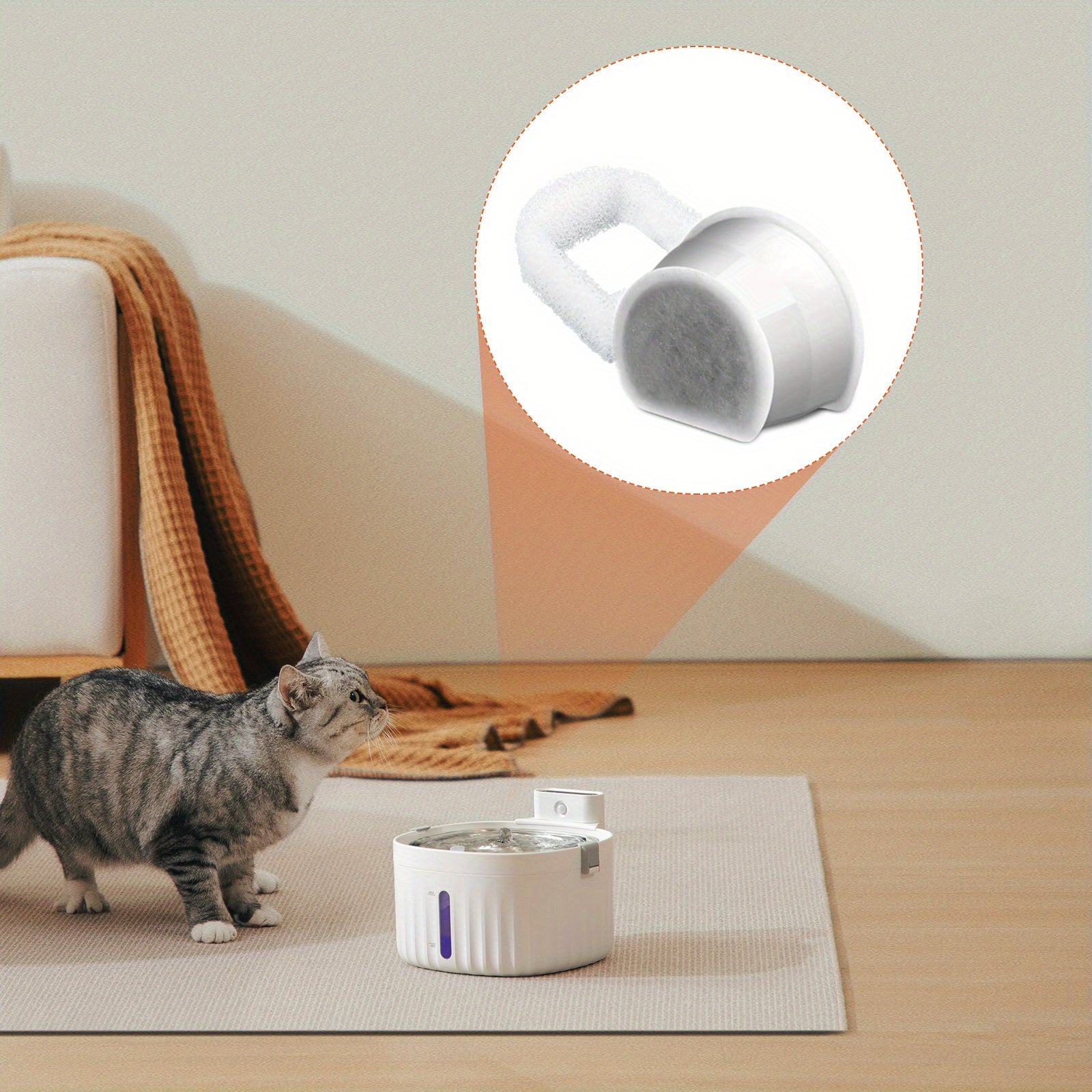 PetSafe Drinkwell mushuk suv fontanlari uchun 6 ta premium ko'mir filtrlari to'plami - almashtirish uchun samarali uglerod ko'mir filtrlari