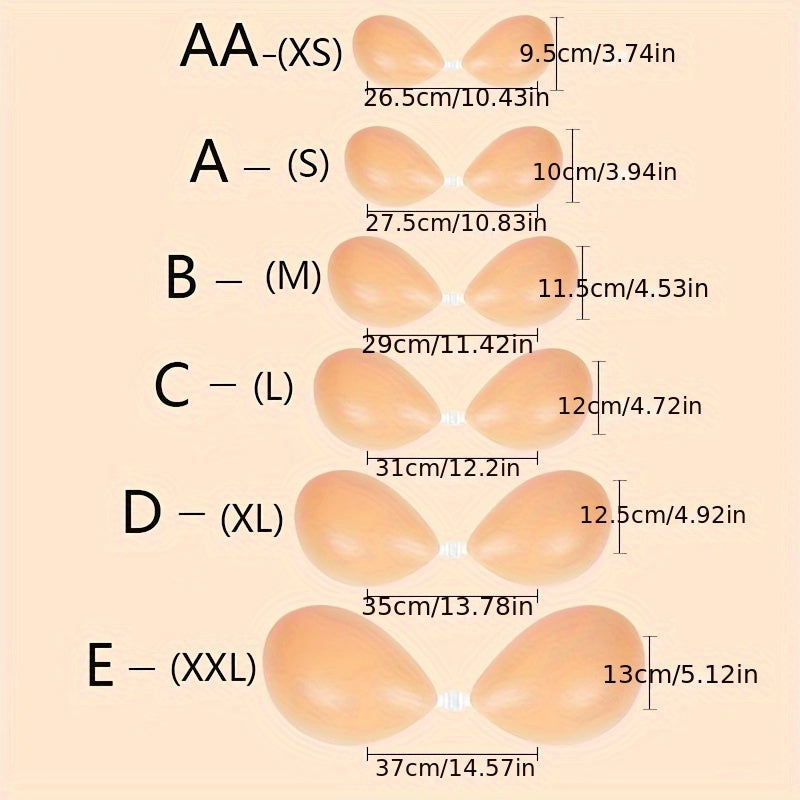 Sujetador push-up reutilizable de silicona autoadhesivo para levantamiento de senos sin costuras para mujeres