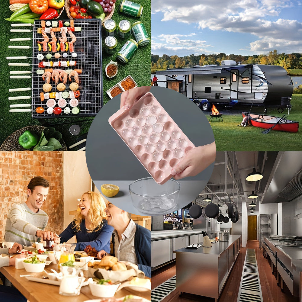 BPA-Free Round Ice Ball Mold for Freezer and Cocktails Food-Safe Silicone Ice Sphere Maker