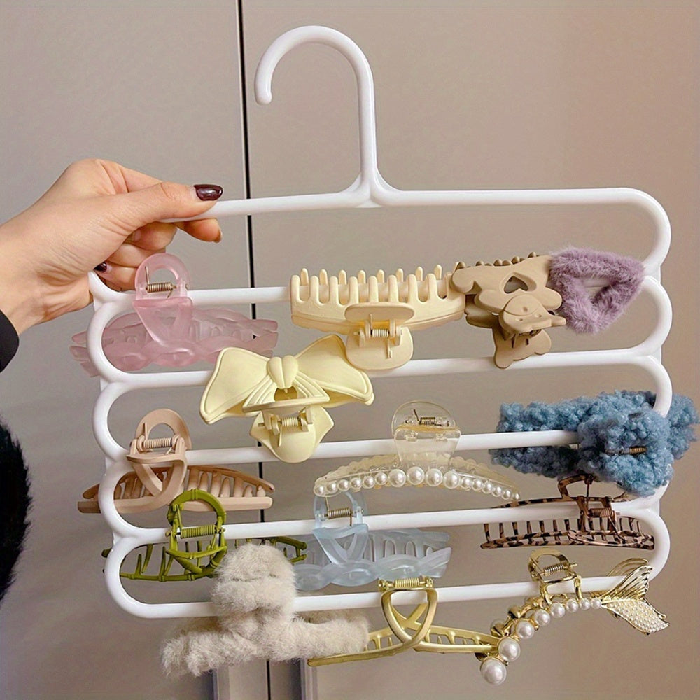 Plastic Multi-Layer Scarf and Pants Organizer Hanger Closet Storage Rack