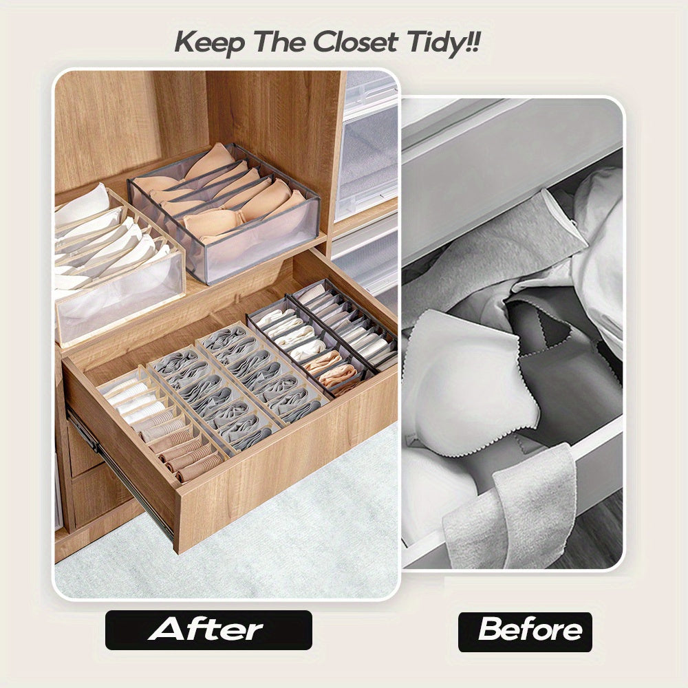 Set of 3 Fabric Drawer Dividers for Closet Organization Storage Organizer for Ages 14 and Up