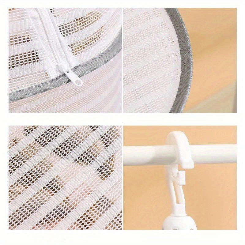 Ko'p Qavatli Tarmoq Quruq Rack - Tuzlangan Baliq va Sabzavotlarni Saqlash uchun Kuchli, Mustahkam Polyester Tarmog'idan Yasalgan. Tashqarida Osish va Quritish uchun 3 Qavatli Dizayn. Oshxona Saqlash uchun Ideal va Foydali Ilgaklar Bilan Birga Keladi.