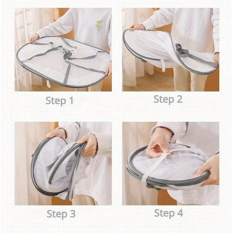 Ko'p Qavatli Tarmoq Quruq Rack - Tuzlangan Baliq va Sabzavotlarni Saqlash uchun Kuchli, Mustahkam Polyester Tarmog'idan Yasalgan. Tashqarida Osish va Quritish uchun 3 Qavatli Dizayn. Oshxona Saqlash uchun Ideal va Foydali Ilgaklar Bilan Birga Keladi.