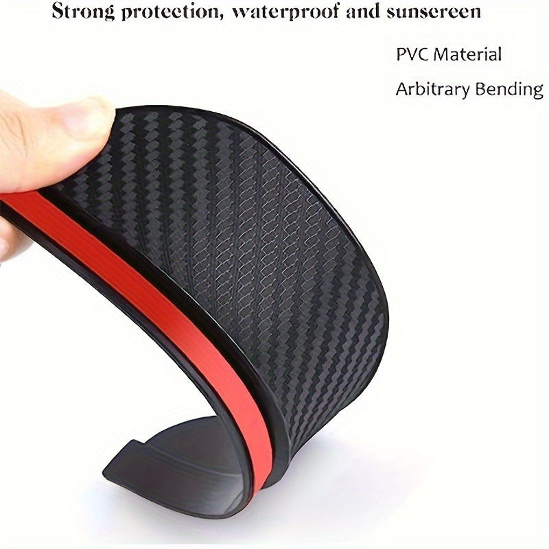 2-Pack PVC Weather Stripping Rain Guards for Car Side Mirrors Water Repellent