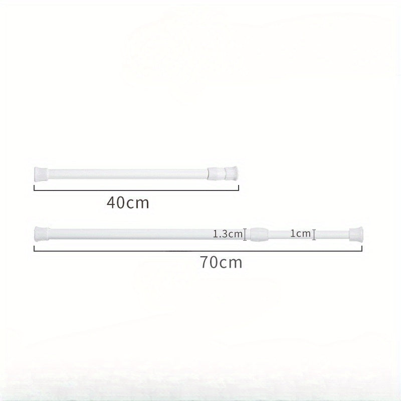 Adjustable Aluminum Shower Curtain Rod 100-190cm No Drilling Bathroom Kitchen Closet