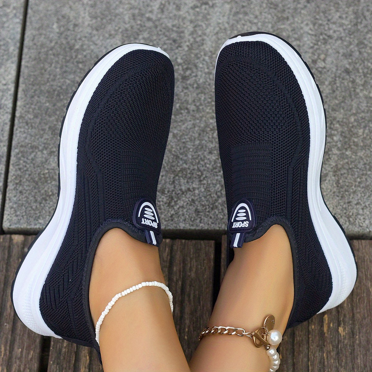 Women's Slip-On Sneakers Breathable Fabric Low-Top Casual Shoes Multiple Colors